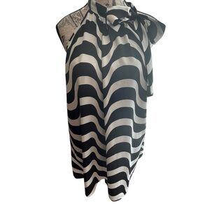 Elegant Black and White Women's Blouse